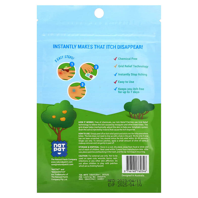 NATPAT, Magic Patch, Itch Relief Patches, 30 Patches