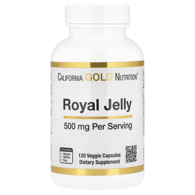 California Gold Nutrition, Royal Jelly, 500 mg, 120 Veggie Capsules