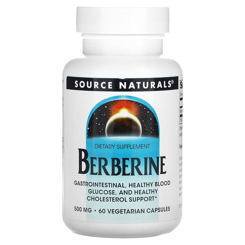 Source Naturals, Berberine, 500 mg, 60 Vegetarian Capsules