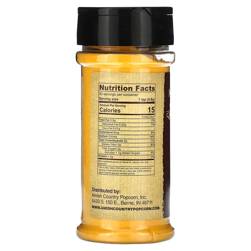 Amish Country Popcorn, Popcorn Seasoning, Cheddar Cheese , 5.1 oz (145 g)