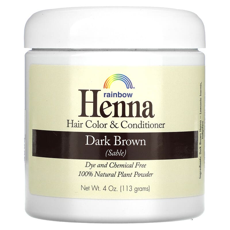 Rainbow Research, Henna, Hair Color & Conditioner, Dark Brown (Sable), 4 oz (113 g)
