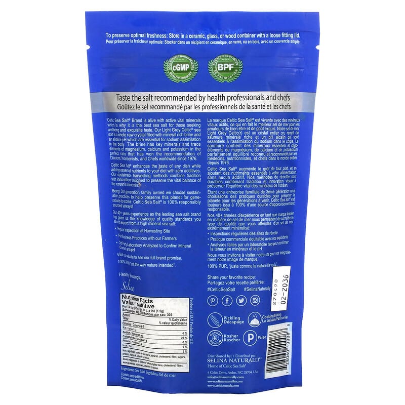 Celtic Sea Salt, Light Grey Celtic, Vital Mineral Blend, 1 lb (454 g)
