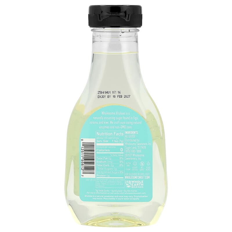 Wholesome Sweeteners, Allulose, Zero Calorie Liquid Sweetener, 11.5 oz (326 g)