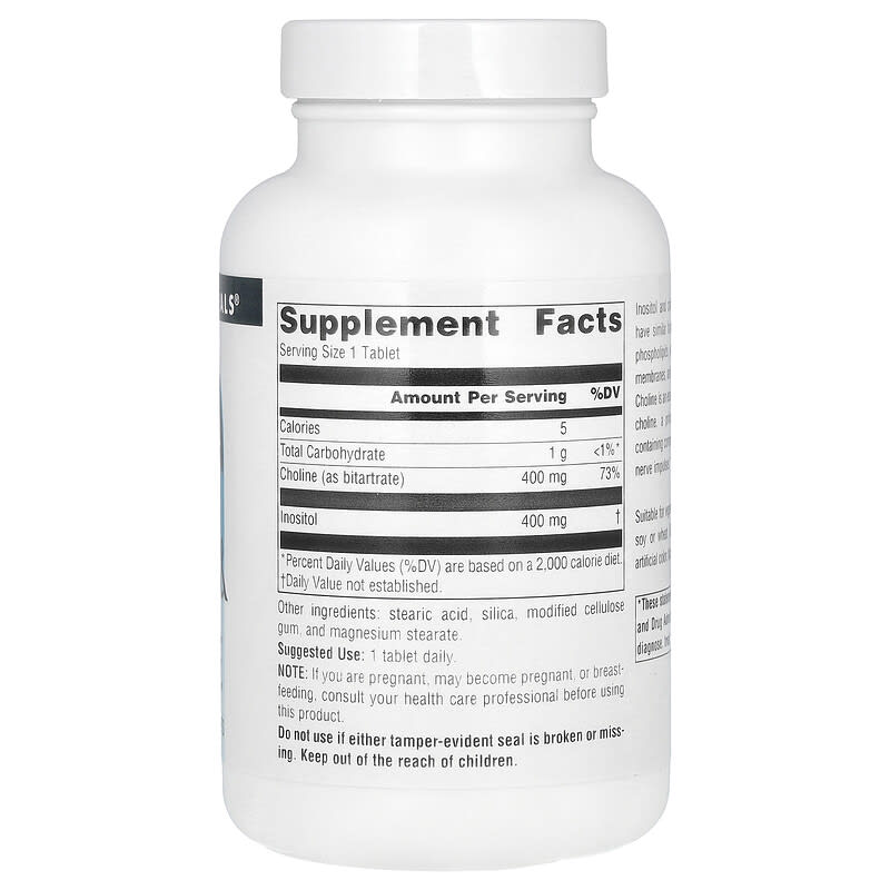 Source Naturals, Inositol & Choline, 800 mg, 100 Tablets