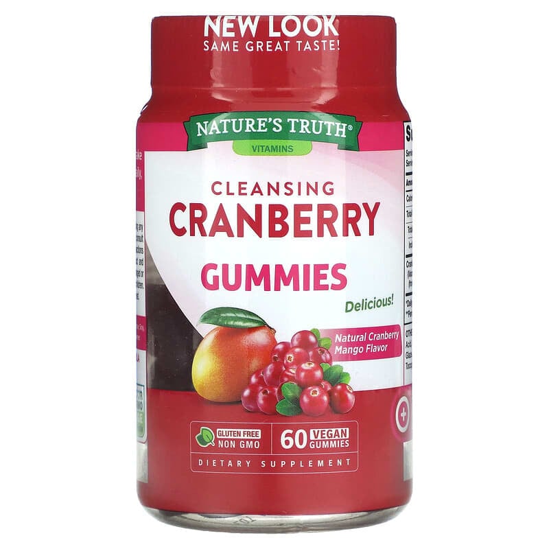 Nature's Truth, Cleansing Cranberry Gummies, Delicious Cranberry Mango, 10 mg, 60 Gummies