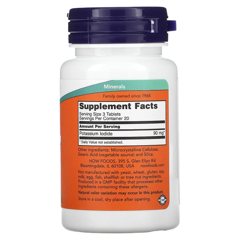 NOW Foods, Potassium Iodide, 30 mg, 60 Tablets