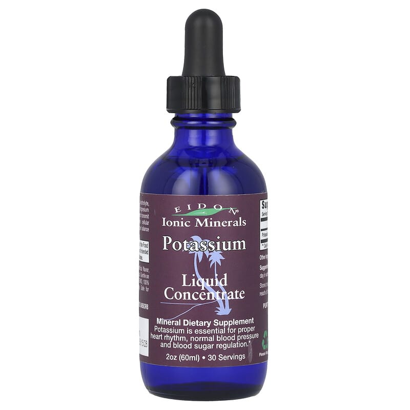 Eidon Ionic Minerals, Potassium, Liquid Concentrate, 99 mg, 2 oz (60 ml)