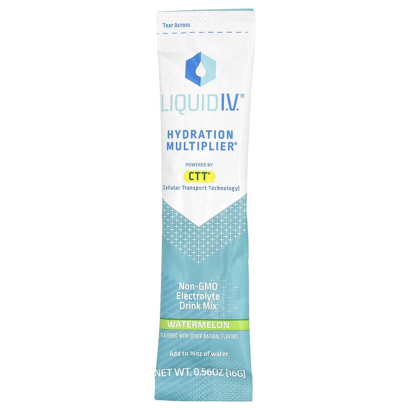 Liquid I.V., Hydration Multiplier®, Electrolyte Drink Mix, Watermelon, 10 Stick Packs, 0.56 oz (16 g) Each