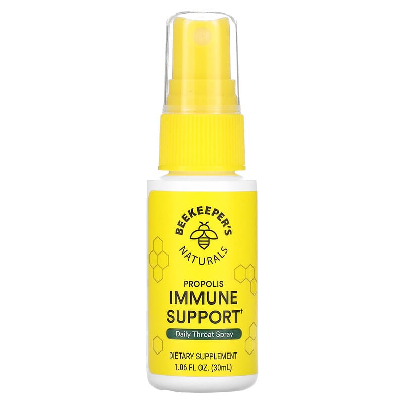 Beekeeper's Naturals, Propolis Immune Support, Daily Throat Spray, 1.06 fl oz (30 ml)