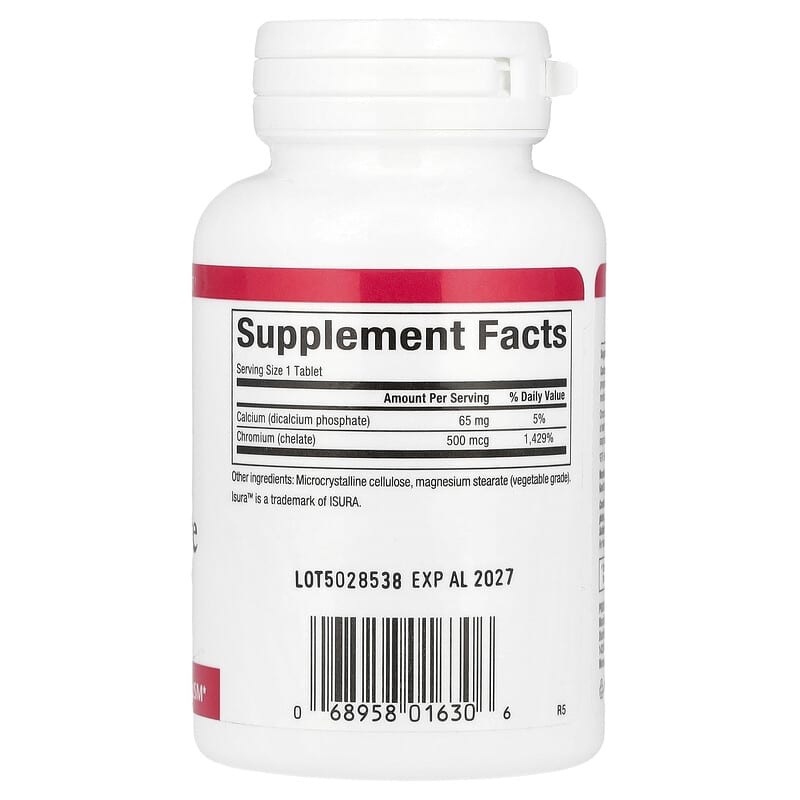 Natural Factors, Chromium GTF Chelate, 500 mcg, 90 Tablets