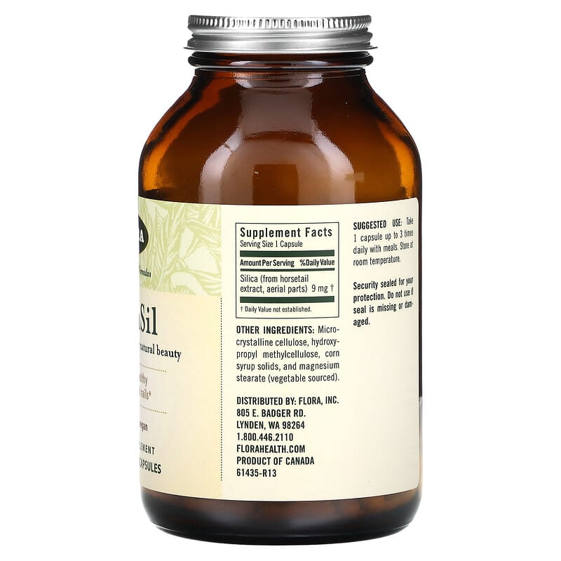 Flora, FloraSil, 9 mg, 180 Vegetarian Capsules