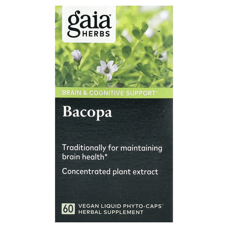 Gaia Herbs, Bacopa, 60 Vegan Liquid Phyto-Caps® (350 mg per Capsule)