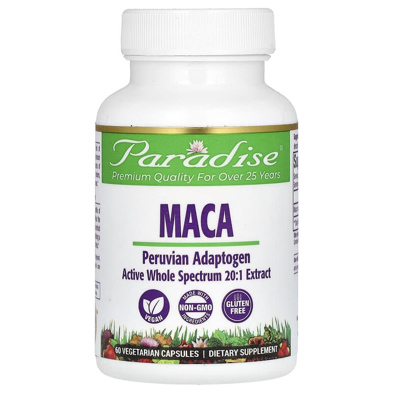 Paradise Herbs, Maca, 250 mg, 60 Vegetarian Capsules