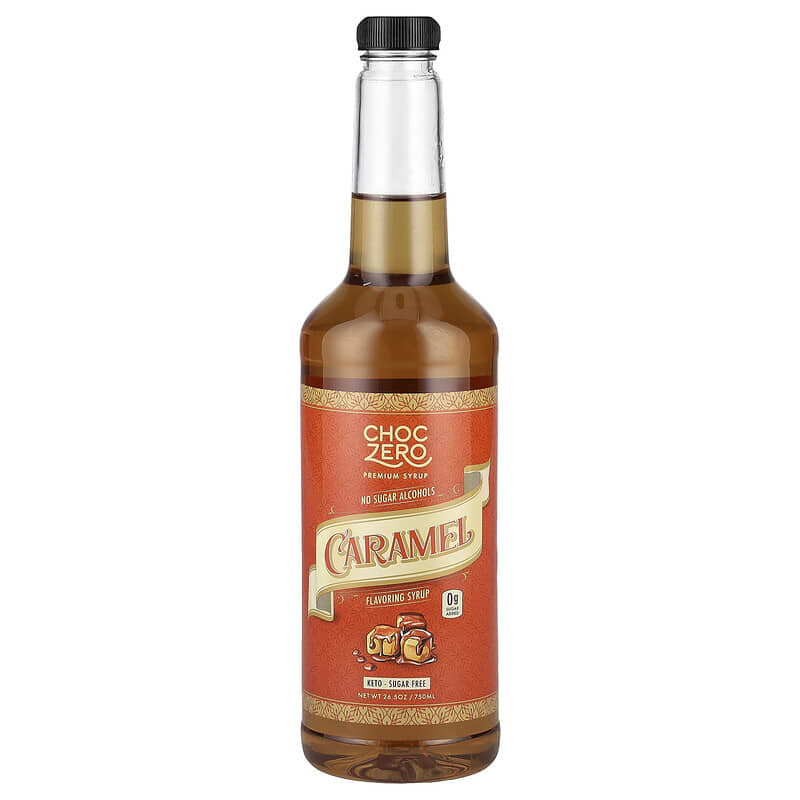 ChocZero, Premium Syrup, Caramel, Sugar Free, 26.5 oz (750 ml)