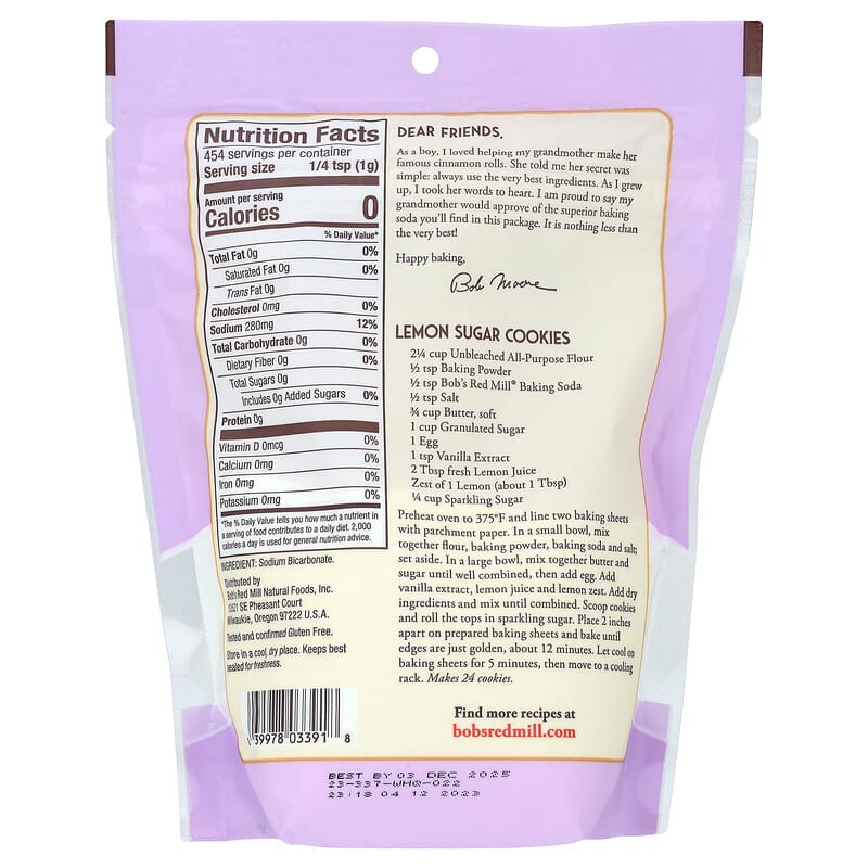 Bob's Red Mill Baking Soda Gluten free