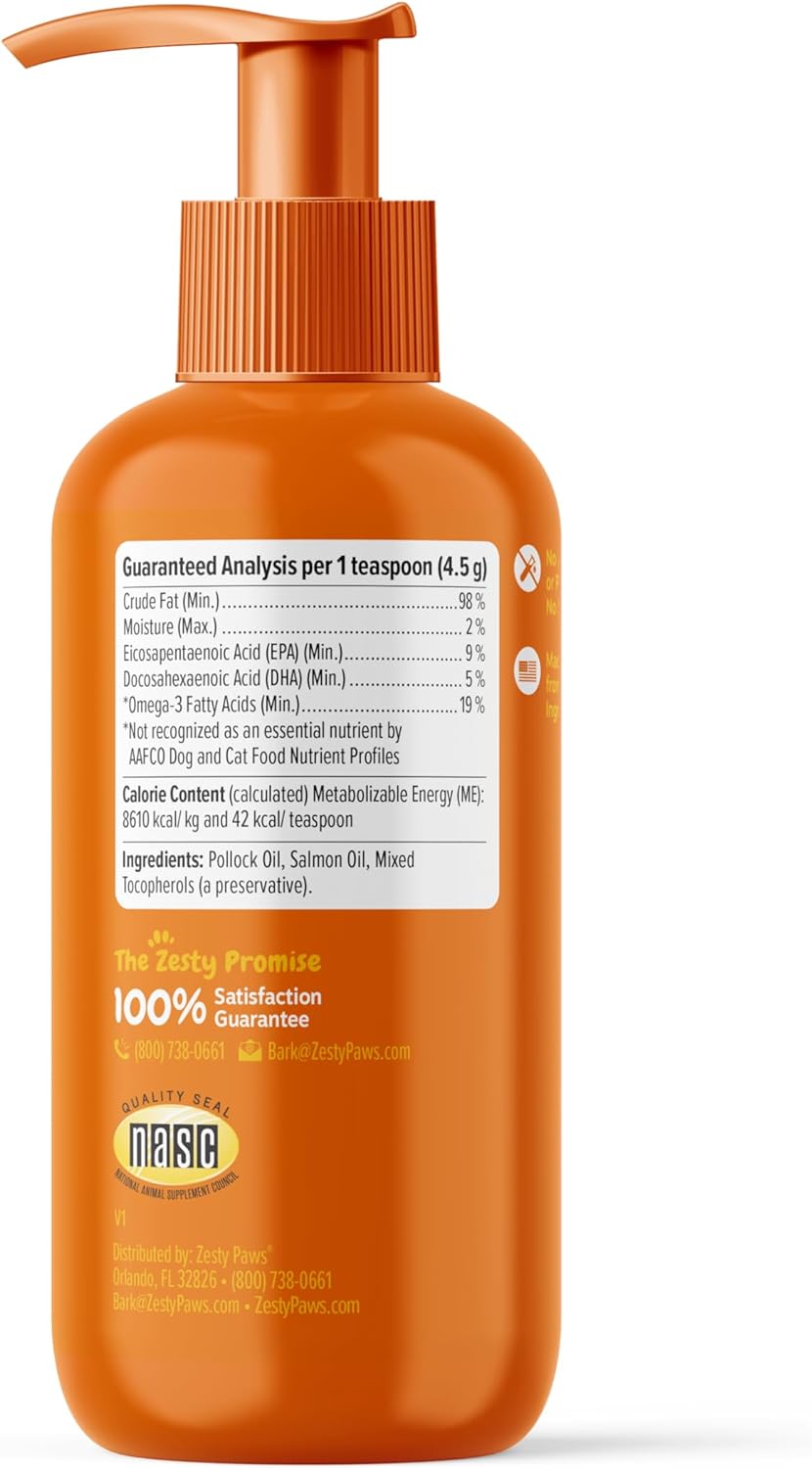 Zesty Paws, Wild Alaskan Salmon Oil Formula, For Dogs & Cats, All Ages, 8.5 fl oz (251 ml)