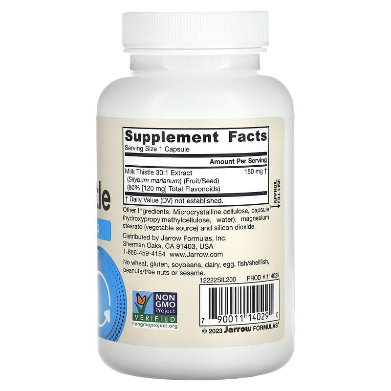Jarrow Formulas, Vegan Milk Thistle, 150 mg, 200 Veggie Capsules