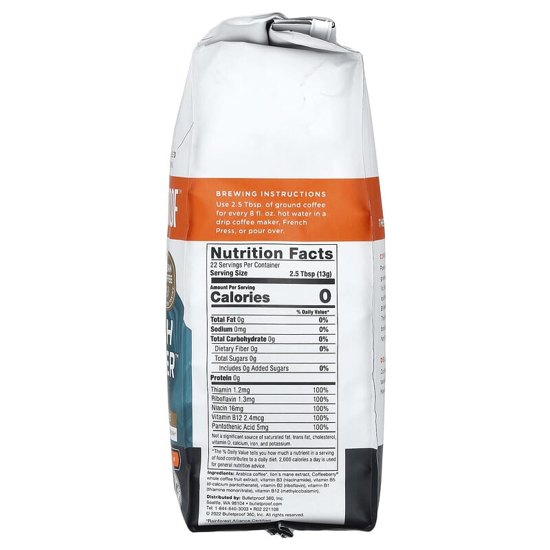 BulletProof, Coffee, The High Achiever, Ground, Medium-Dark Roast, 10 oz (284 g)
