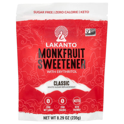 Lakanto, Monkfruit Sweetener with Erythritol, Classic, 8.29 oz (235g)