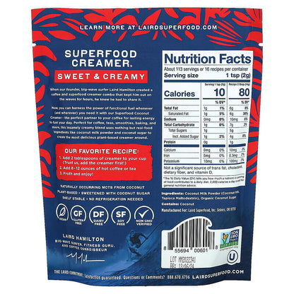 Laird Superfood, Superfood Creamer, Sweet & Creamy, 8 oz (227 g)