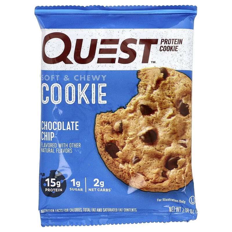 Quest Nutrition, Protein Cookie, Chocolate Chip, 12 Cookies, 2.08 oz (59 g) Each