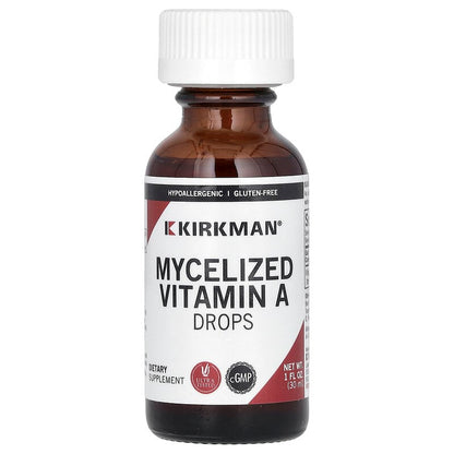 Kirkman Labs, Mycelized Vitamin A Drops, 1,507 mcg, 1 fl oz (30 ml)