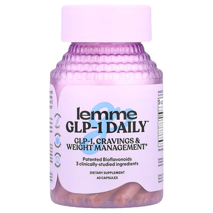 Lemme, GLP-1 Daily™, Weight Management, Cravings & Fat Burner, 60 Capsules