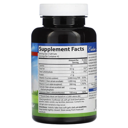 Carlson, ACES, Vitamins A, C, E + Selenium, 90 Softgels