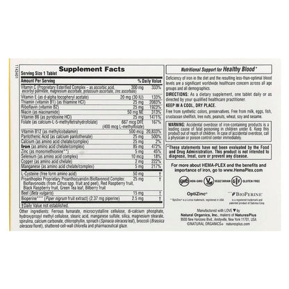 NaturesPlus, Hema-Plex, Iron, 30 Slow-Release Tablets