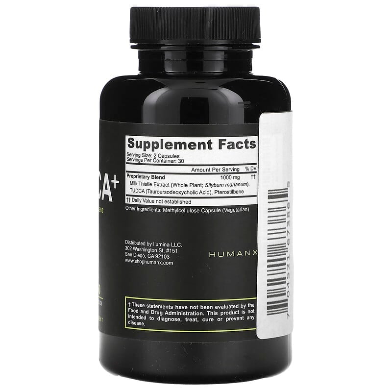 Humanx, Tudca+, 1,000 mg, 60 Capsules (500 mg per Capsule)
