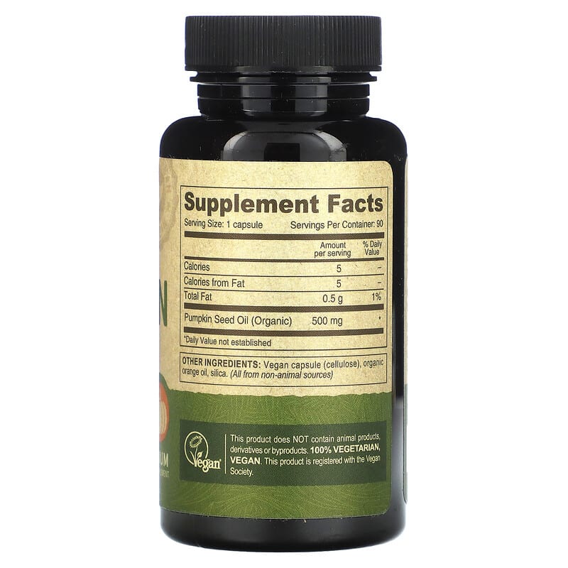 Deva, Vegan Pumpkin Seed Oil, 500 mg, 90 Vegan Caps