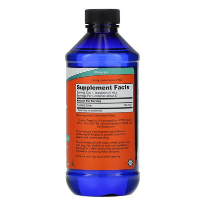 NOW Foods, Silver Sol, 50 mcg, 8 fl oz (237 ml)