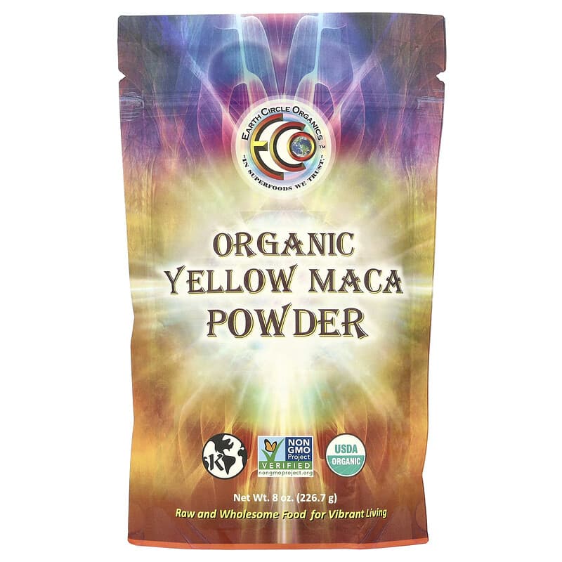 Earth Circle Organics, Organic Yellow Maca Powder, 8 oz (226.7 g)