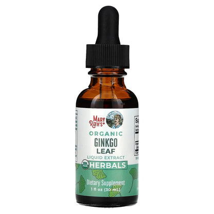 MaryRuth's, Organic Ginkgo Leaf Liquid Extract, Alcohol Free, 590 mg, 1 fl oz (30 ml)