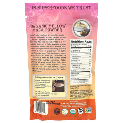 Earth Circle Organics, Organic Yellow Maca Powder, 8 oz (226.7 g)