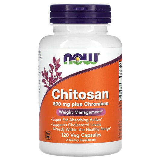 NOW Foods, Chitosan Plus Chromium, 500 mg, 120 Veg Capsules