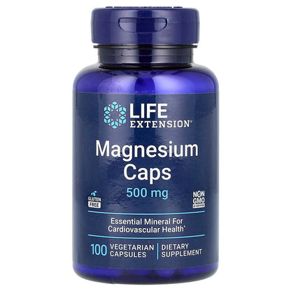 Life Extension, Magnesium Caps, 500 mg, 100 Vegetarian Capsules Life