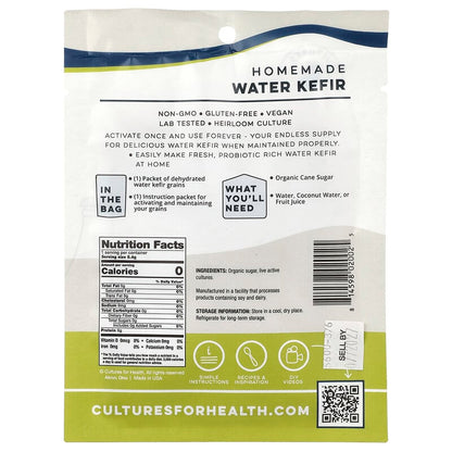 Cultures for Health, Water Kefir, 1 Packet, 0.19 oz (5.4 g)