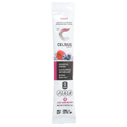 Celsius, Live Fit, Berry, 14 On-The-Go Packets, 0.18 oz (5.11 g) Each