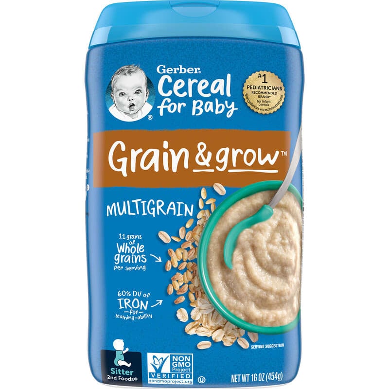 Gerber, Cereal for Baby, Grain & Grow, 2nd Foods, MultiGrain, 16 oz (454 g)