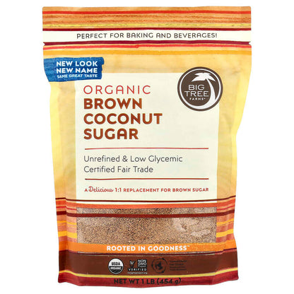 Big Tree Farms, Organic Brown Coconut Sugar, 1 lb (454 g)