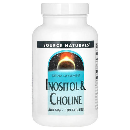 Source Naturals, Inositol & Choline, 800 mg, 100 Tablets