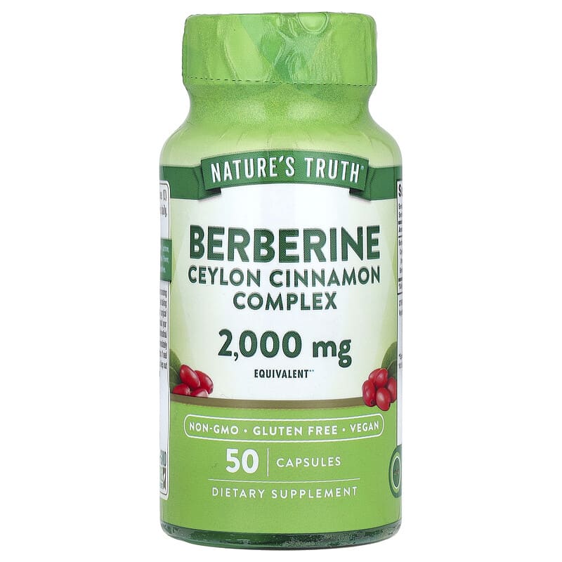 Nature's Truth, Berberine Ceylon Cinnamon Complex, 2,000 mg, 50 Capsules