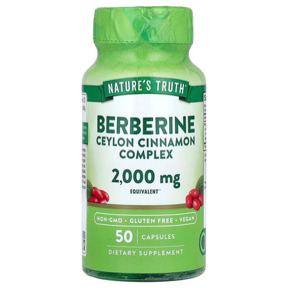 Nature's Truth, Berberine Ceylon Cinnamon Complex, 2,000 mg, 50 Capsules