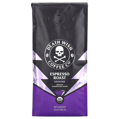 Death Wish Coffee, Ground, Espresso Roast, 14 oz (396 g)
