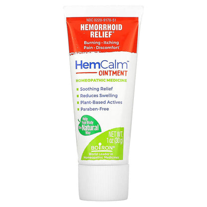 Boiron, HemCalm Ointment, Hemorrhoid Relief, 1 oz (30 g) BOI-12051