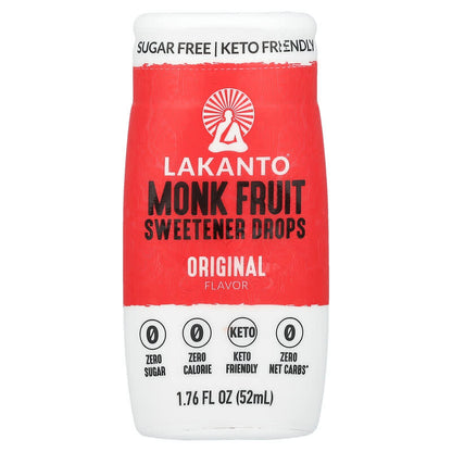 Lakanto, Monkfruit Sweetener Drops, Original , 1.76 fl oz (52 ml)