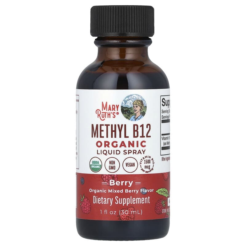 MaryRuth's, Organic Methly B12 Liquid Spray, Extra Strength, Berry, 1,500 mcg, 1 fl oz (30 ml)