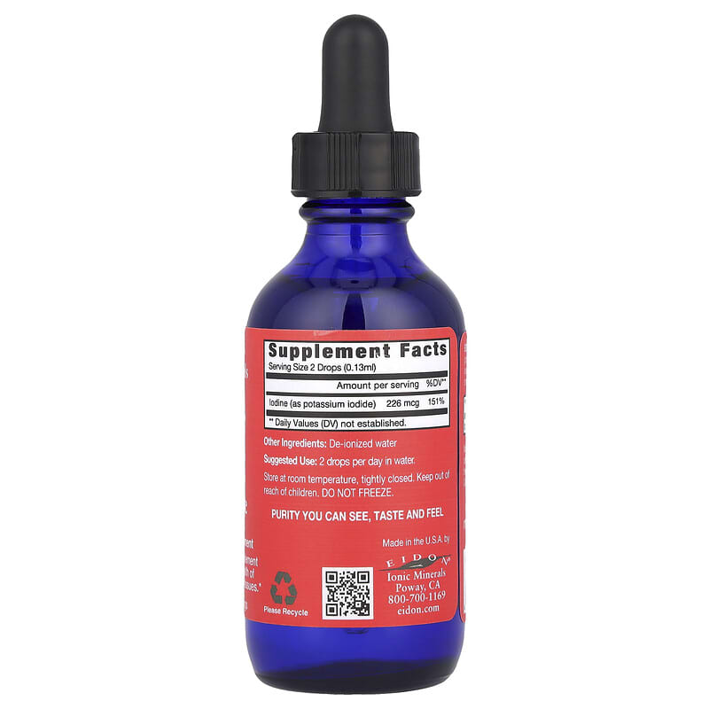 Eidon Ionic Minerals, Iodine, Liquid Concentrate, 226 mcg, 2 oz (60 ml)