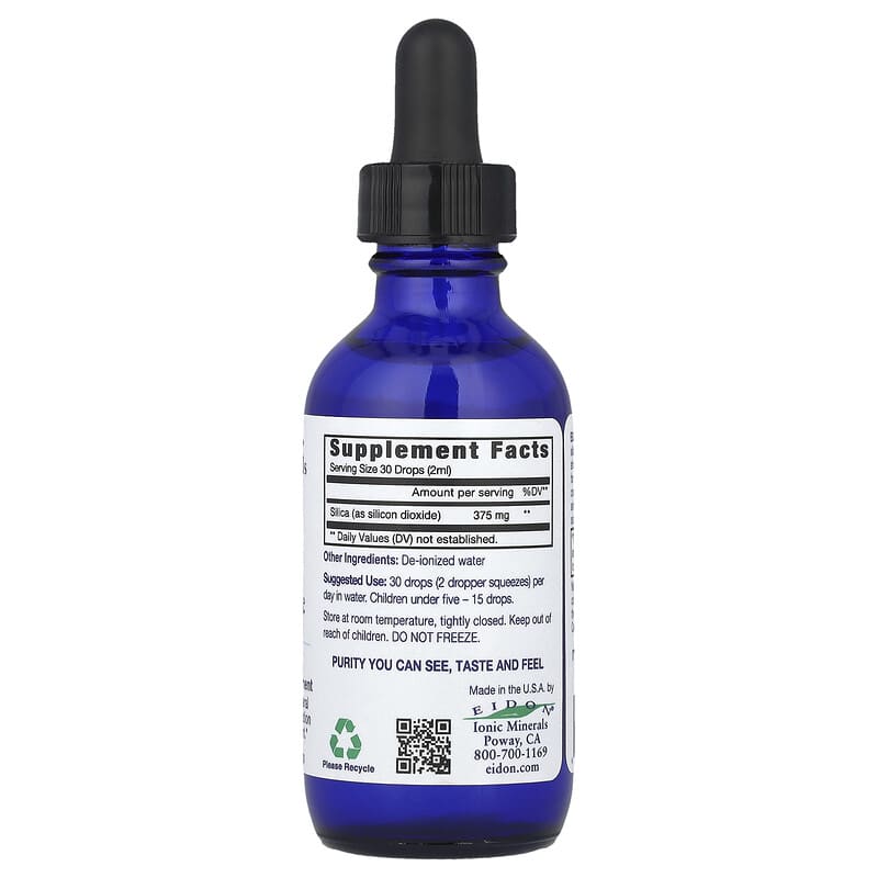Eidon Ionic Minerals, Silica, Liquid Concentrate, 375 mg, 2 oz (60 ml)